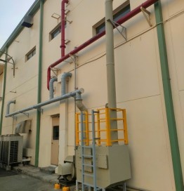 Hệ thống hấp thụ than hoạt tính bằng nhựa PP. Công suất 8.000 m3/h và công suất 5.000m3/h.