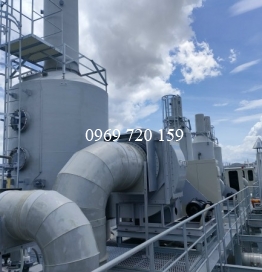 Lắp đặt tháp hấp thụ Composite