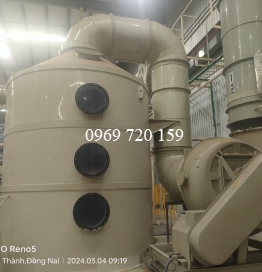 Tháp hấp thụ mùi cho nhà máy SMC Đồng Nai
