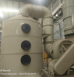 Tháp hấp thụ mùi cho nhà máy SMC Đồng Nai