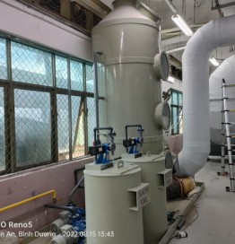 Hệ thống xử lý hơi Cyanua nhà máy mạ của Mỹ tại Bình Dương