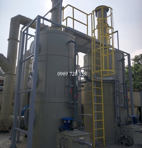 Dự án xử lý hơi Cyanua, acid bazo, mùi khói hàn thiếc tại kcn Bắc Thăng Long Hà Nội.