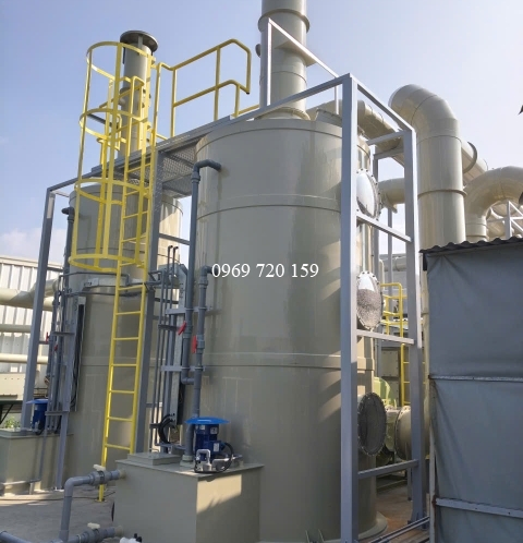 Dự án xử lý hơi Cyanua, acid bazo, mùi khói hàn thiếc tại kcn Bắc Thăng Long Hà Nội.
