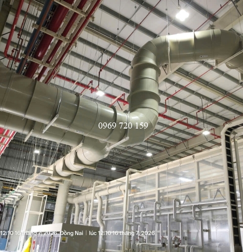 Dự án xử lý khí thải xi mạ. chủ đầu tư SMC Long Đức- Đồng Nai 1