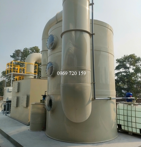 Dự án xử lý hơi Cyanua, acid bazo, mùi khói hàn thiếc tại kcn Bắc Thăng Long Hà Nội.