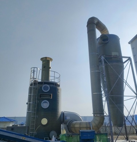 Tháp hấp thụ nhựa Composite- dự án nhà máy Phú Mỹ 3- BRVT