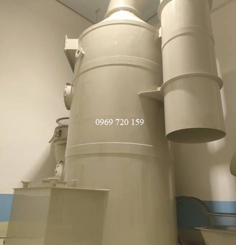 Tháp xử lý mùi cho nhà máy Nissin Bắc Ninh