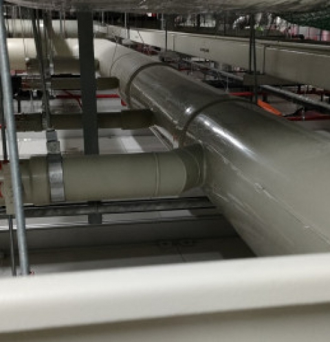 Lắp đặt tháp hấp thụ Composite
