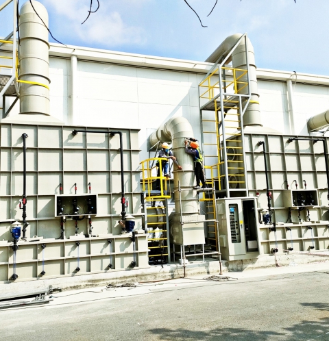 Tháp hấp thụ khí H2S dự án Hoya- Bình Dương