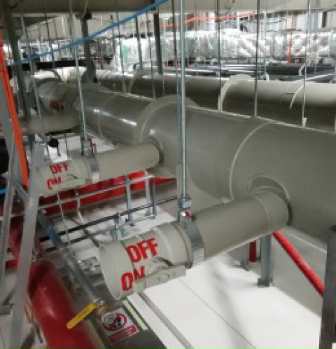 Lắp đặt tháp hấp thụ Composite